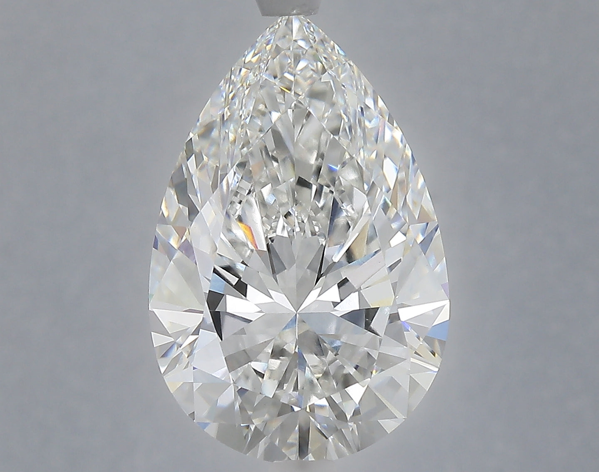 6.40 Carat Pear Shaped, Ideal Cut, E Color, VVS2 Clarity, IGI Certified Lab Grown Diamond