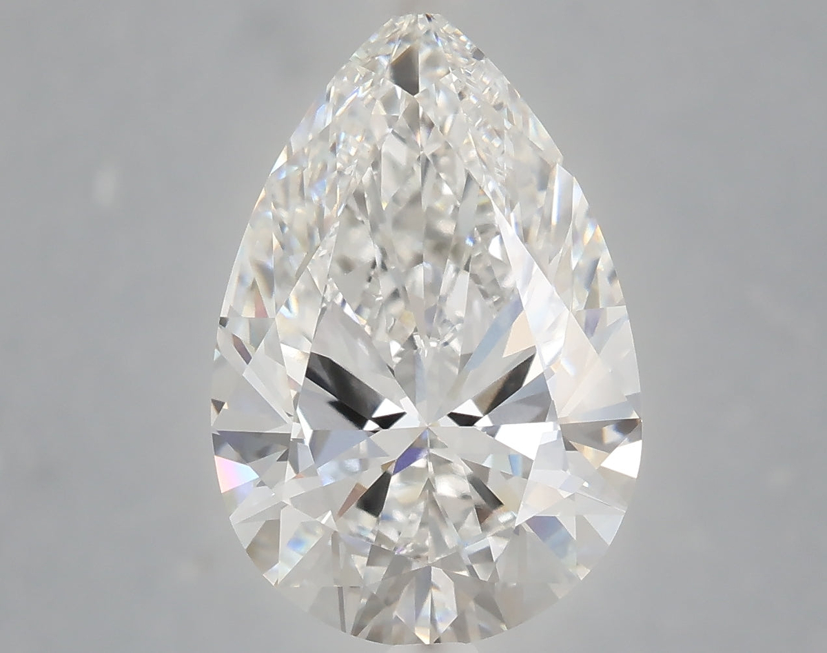 5.26 Carat Pear Shaped, Ideal Cut, E Color, VVS2 Clarity, IGI Certified Lab Grown Diamond