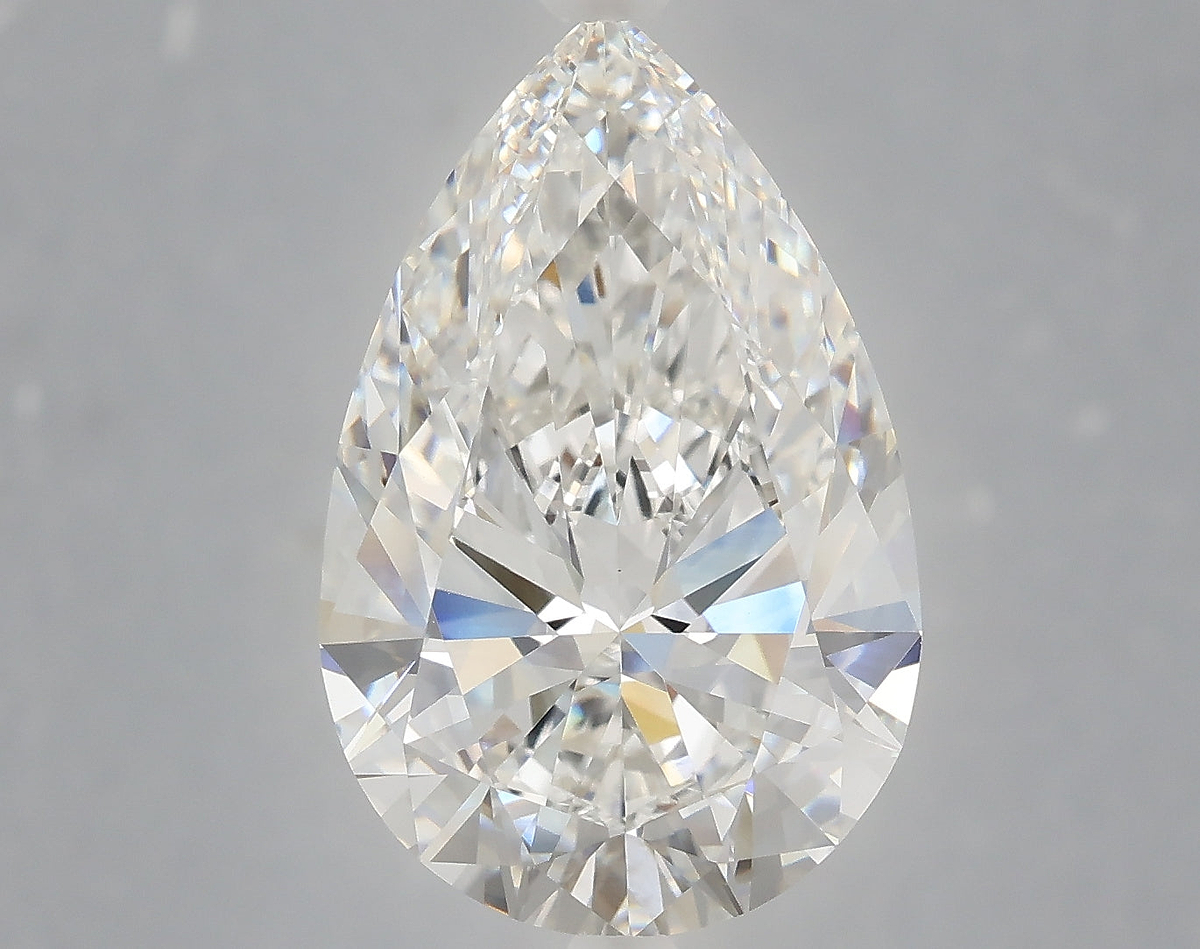 6.07 Carat Pear Shaped, Ideal Cut, E Color, VS1 Clarity, IGI Certified Lab Grown Diamond