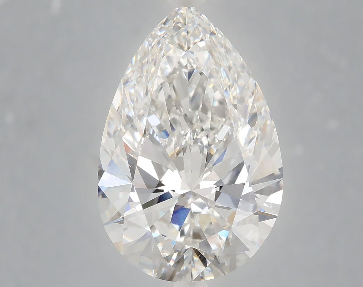 6.02 Carat Pear Shaped, Ideal Cut, E Color, VS1 Clarity, IGI Certified Lab Grown Diamond