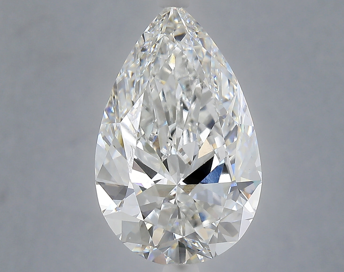 6.07 Carat Pear Shaped, Ideal Cut, E Color, VVS2 Clarity, IGI Certified Lab Grown Diamond