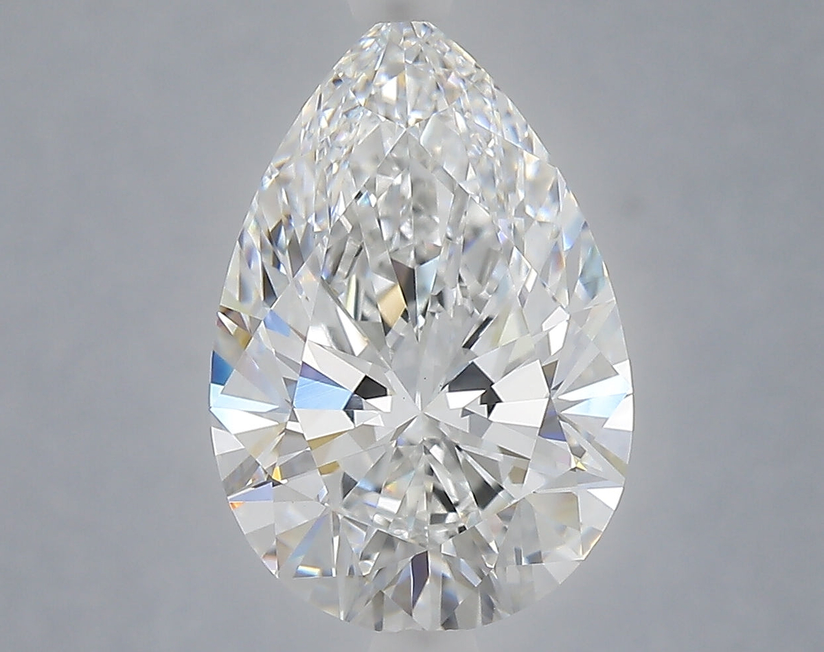 4.10 Carat Pear Shaped, Ideal Cut, E Color, VS1 Clarity, IGI Certified Lab Grown Diamond