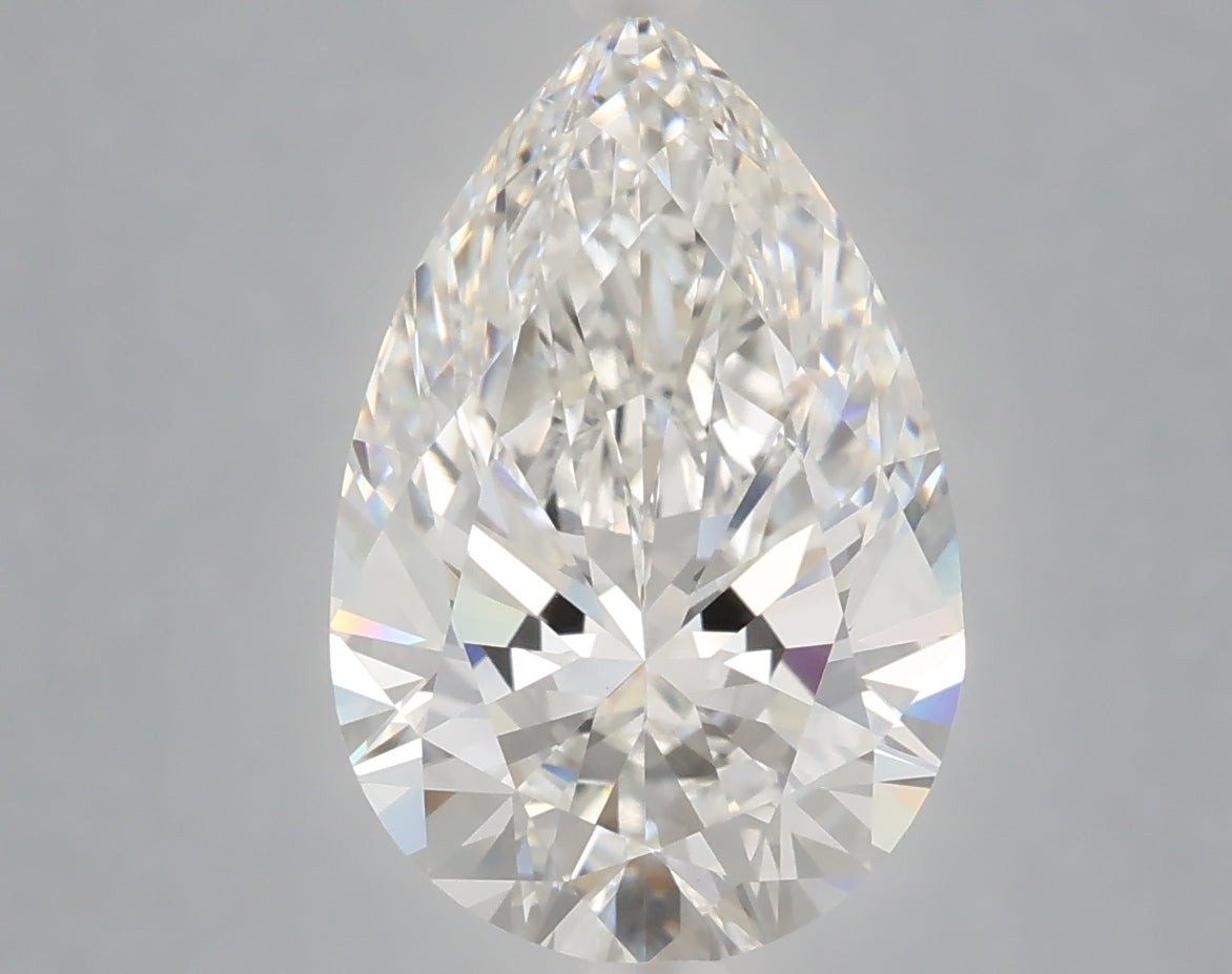 4.10 Carat Pear Shaped, Ideal Cut, E Color, VVS2 Clarity, IGI Certified Lab Grown Diamond