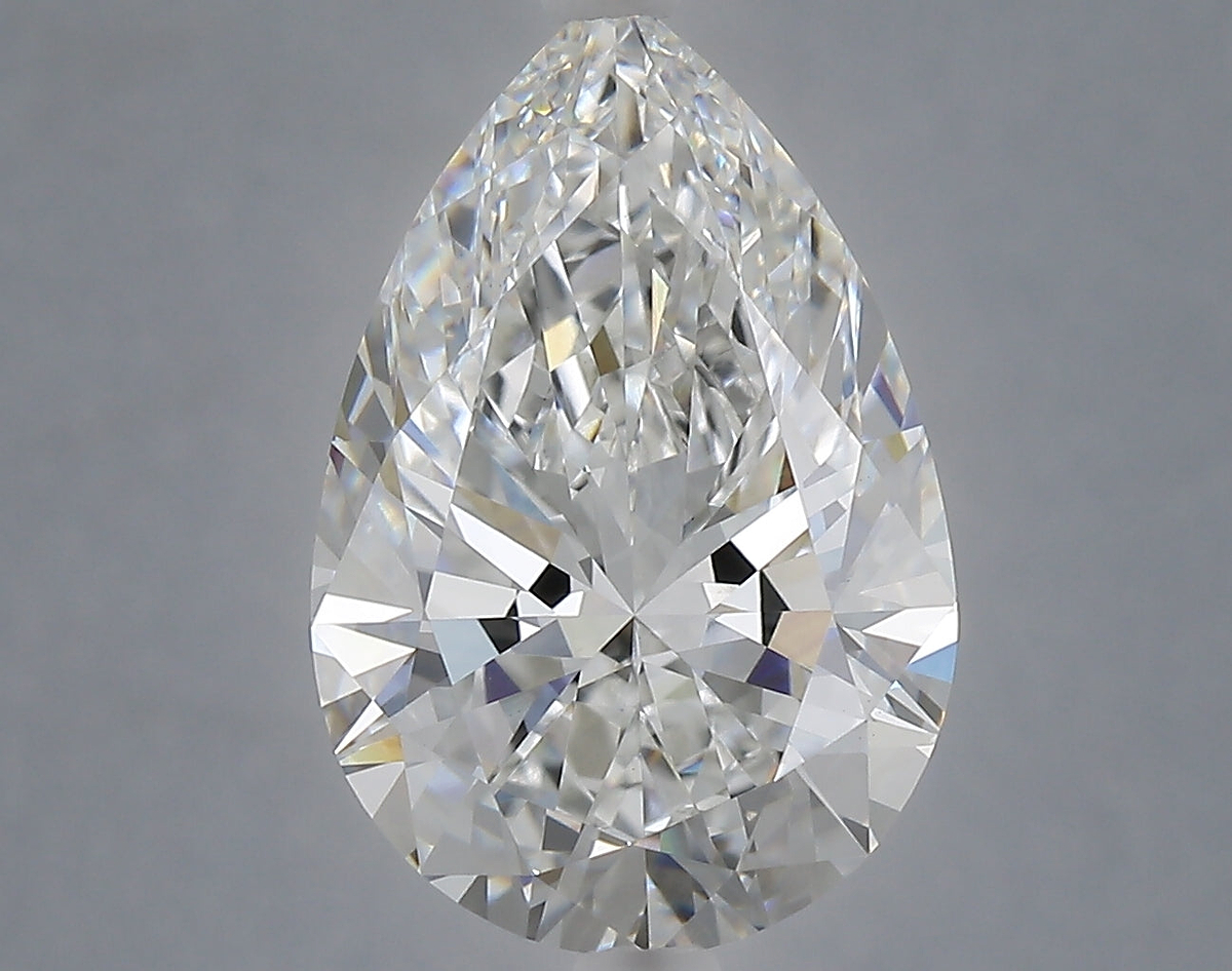 4.50 Carat Pear Shaped, Ideal Cut, E Color, VVS2 Clarity, IGI Certified Lab Grown Diamond