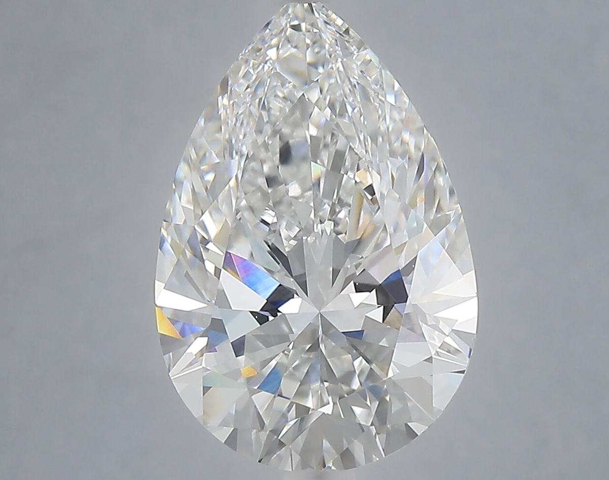 5.10 Carat Pear Shaped, Ideal Cut, E Color, VVS2 Clarity, IGI Certified Lab Grown Diamond