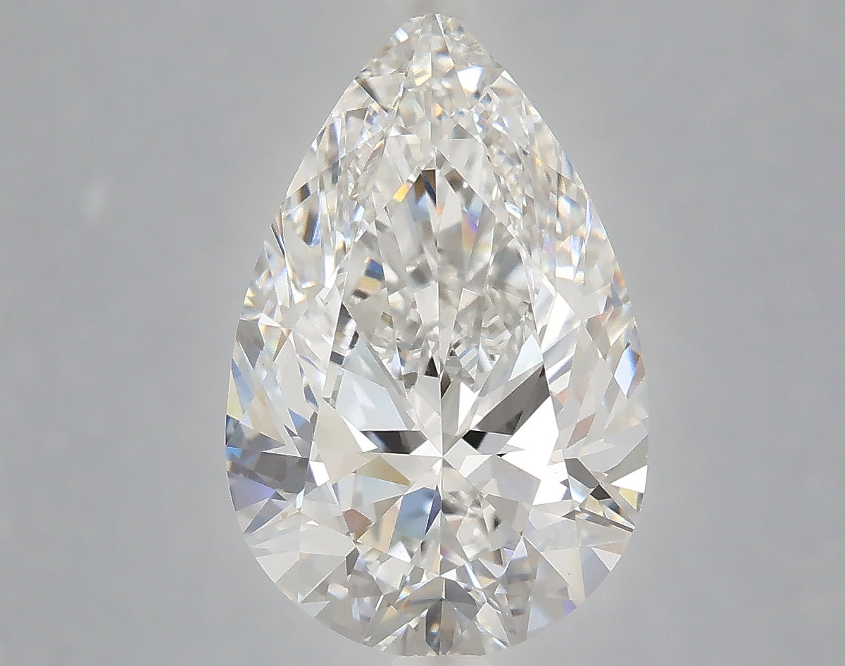 4.50 Carat Pear Shaped, Ideal Cut, E Color, VVS2 Clarity, IGI Certified Lab Grown Diamond