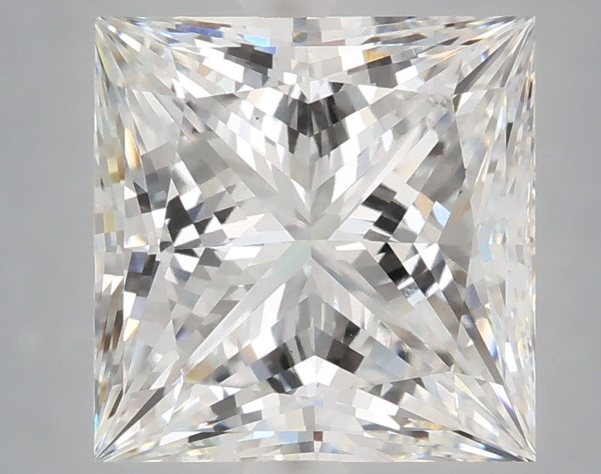 5.06 Carat Princess Shaped, Ideal Cut, E Color, VS1 Clarity, IGI Certified Lab Grown Diamond