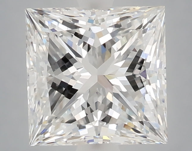 2.06 Carat Princess Shaped, Ideal Cut, E Color, VS1 Clarity, IGI Certified Lab Grown Diamond