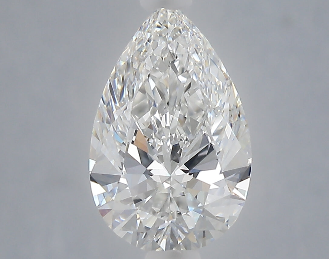 1.59 Carat Pear Shaped, Ideal Cut, E Color, VVS2 Clarity, IGI Certified Lab Grown Diamond