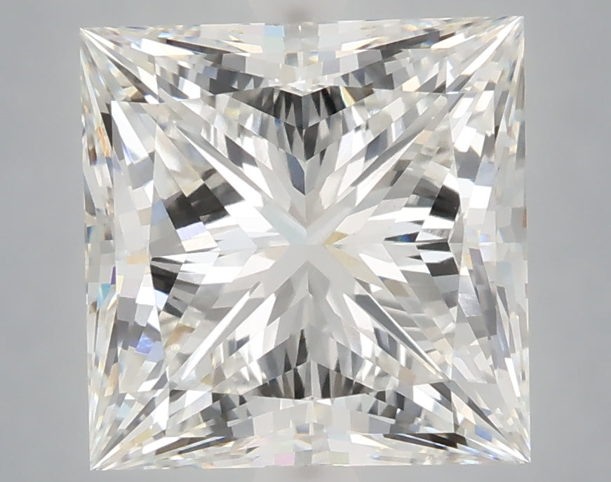 5.19 Carat Princess Shaped, Ideal Cut, F Color, VVS2 Clarity, IGI Certified Lab Grown Diamond