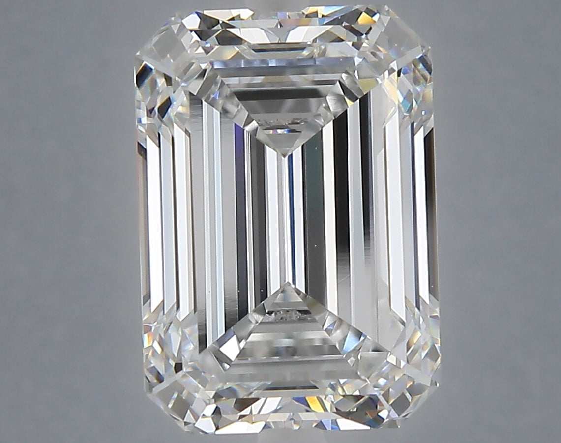 6.35 Carat Emerald Shaped, Ideal Cut, E Color, VVS2 Clarity, IGI Certified Lab Grown Diamond