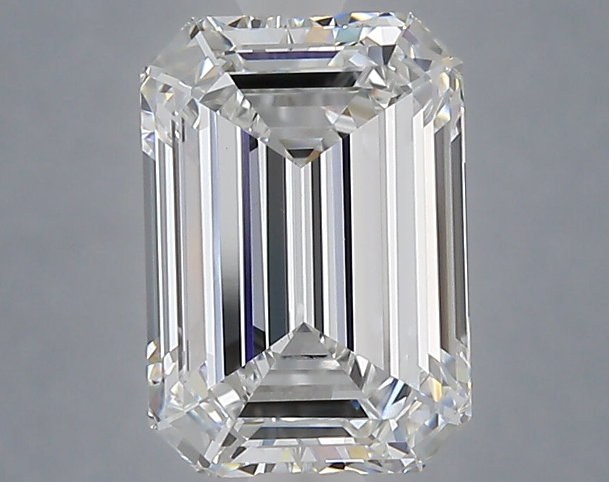 2.60 Carat Emerald Shaped, Ideal Cut, E Color, VVS2 Clarity, IGI Certified Lab Grown Diamond