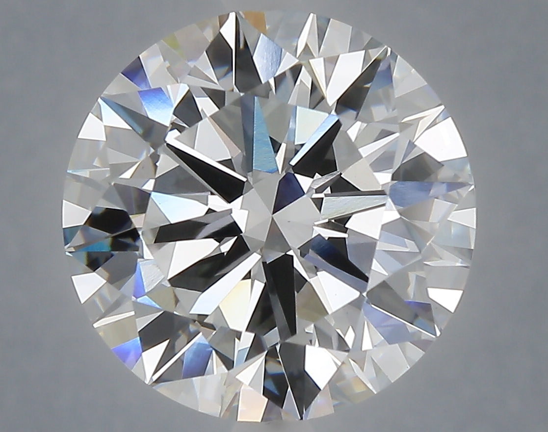 7.03 Carat Round Shaped, Excellent Cut, F Color, VVS2 Clarity, IGI Certified Lab Grown Diamond