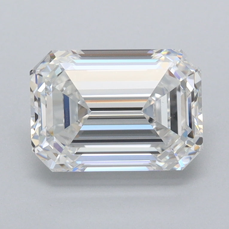 1.58 Carat Emerald Shaped, Ideal Cut, D Color, VVS1 Clarity, IGI Certified Lab Grown Diamond