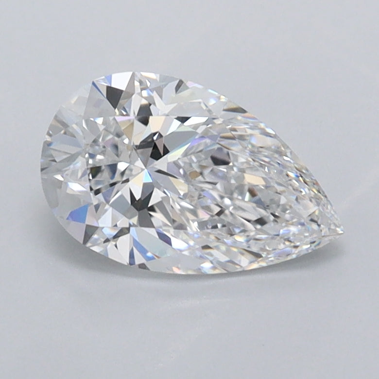 1.00 Carat Pear Shaped, Excellent Cut, D Color, FL Clarity, IGI Certified Lab Grown Diamond