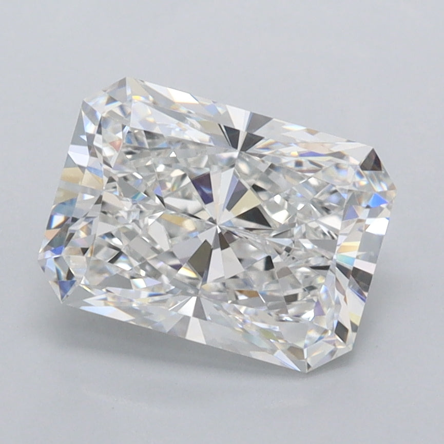 2.05 Carat Radiant Shaped, Excellent Cut, E Color, FL Clarity, IGI Certified Lab Grown Diamond