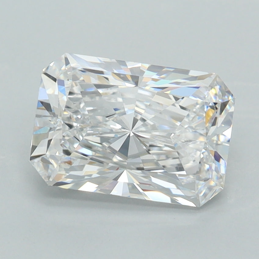2.04 Carat Radiant Shaped, Ideal Cut, D Color, VVS1 Clarity, IGI Certified Lab Grown Diamond