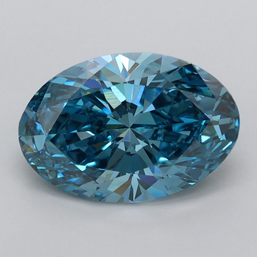 1.59 Carat Oval Shaped, Ideal Cut, VVS2 Clarity, IGI Certified Lab Grown Diamond