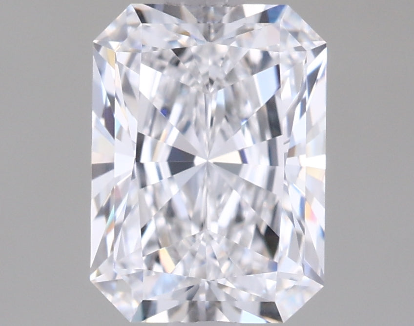 1.47 Carat Radiant Shaped, Ideal Cut, D Color, VVS2 Clarity, IGI Certified Lab Grown Diamond