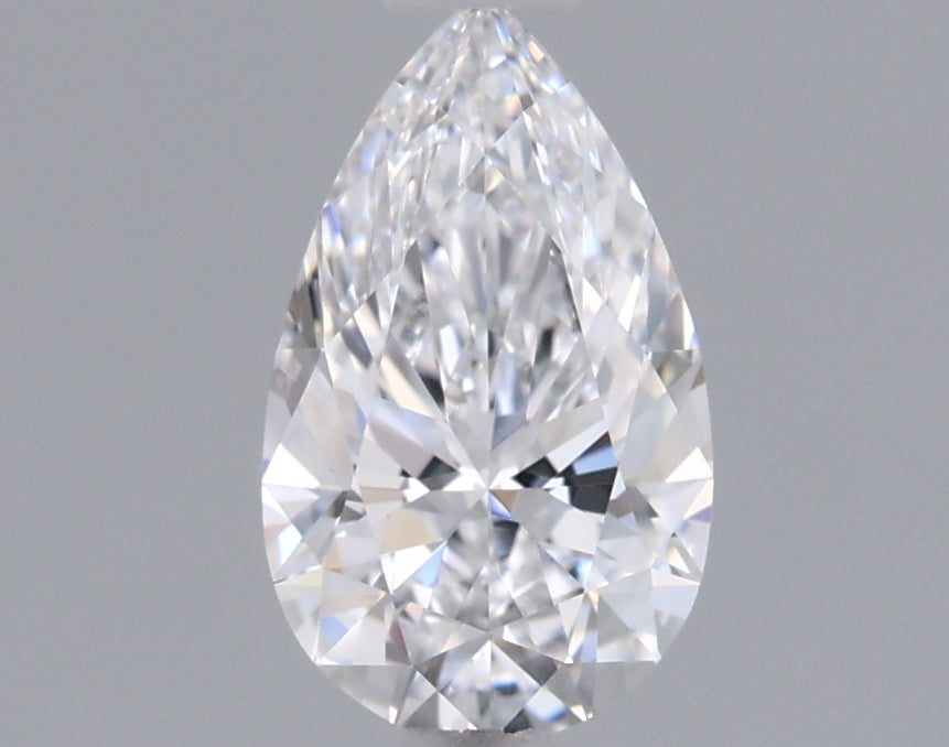 0.66 Carat Pear Shaped, Ideal Cut, D Color, FL Clarity, IGI Certified Lab Grown Diamond