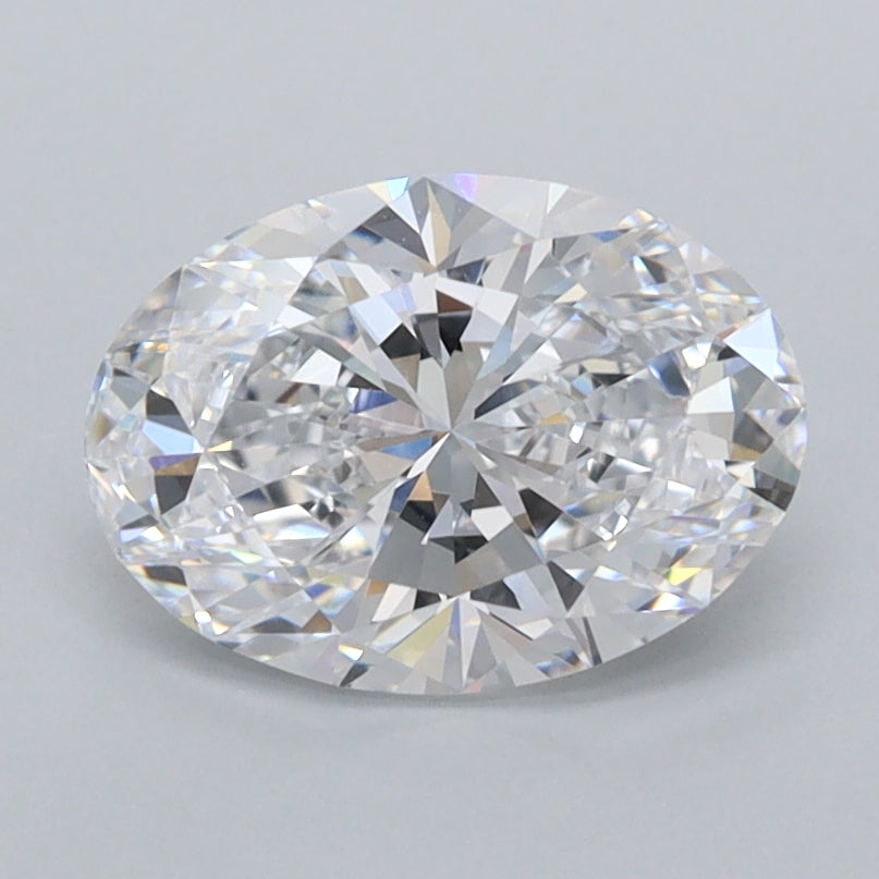 1.50 Carat Oval Shaped, Ideal Cut, D Color, FL Clarity, IGI Certified Lab Grown Diamond