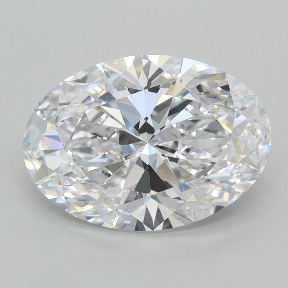 2.75 Carat Oval Shaped, Ideal Cut, D Color, FL Clarity, IGI Certified Lab Grown Diamond