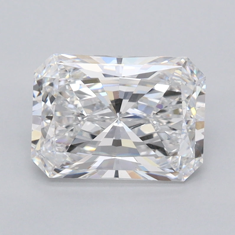 1.42 Carat Radiant Shaped, Ideal Cut, D Color, FL Clarity, IGI Certified Lab Grown Diamond