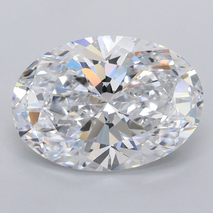 2.53 Carat Oval Shaped, Ideal Cut, D Color, FL Clarity, IGI Certified Lab Grown Diamond