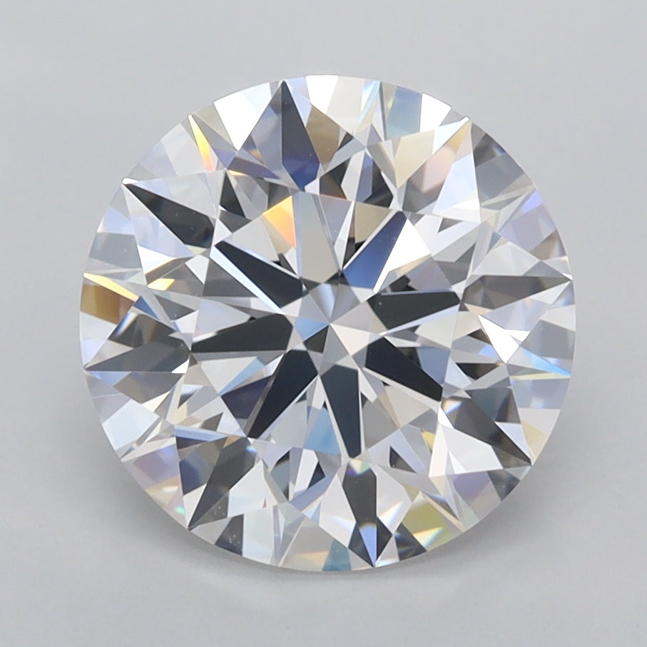 3.10 Carat Round Shaped, Ideal Cut, D Color, FL Clarity, IGI Certified Lab Grown Diamond