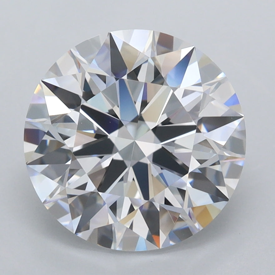 3.36 Carat Round Shaped, Ideal Cut, D Color, FL Clarity, IGI Certified Lab Grown Diamond