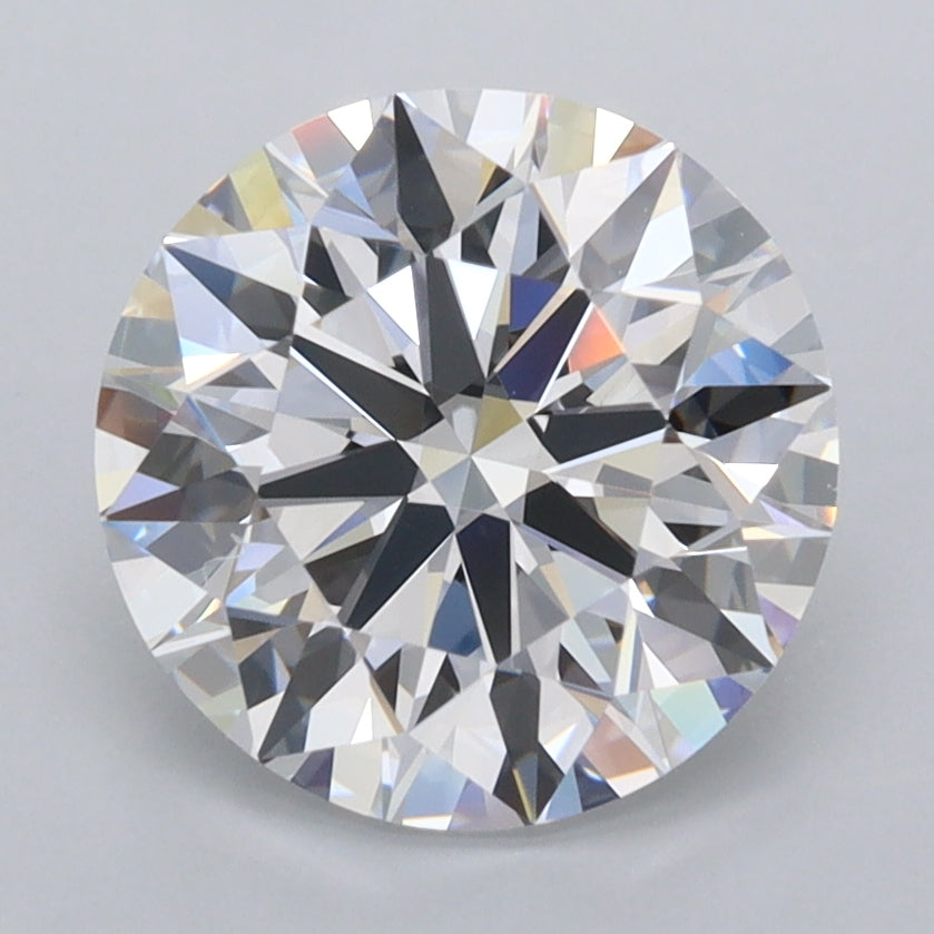 2.84 Carat Round Shaped, Ideal Cut, D Color, FL Clarity, IGI Certified Lab Grown Diamond