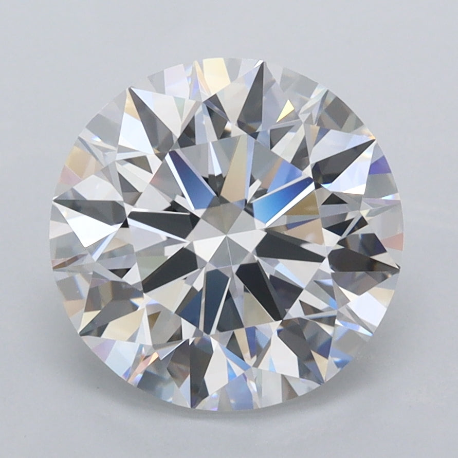 3.05 Carat Round Shaped, Ideal Cut, D Color, FL Clarity, IGI Certified Lab Grown Diamond