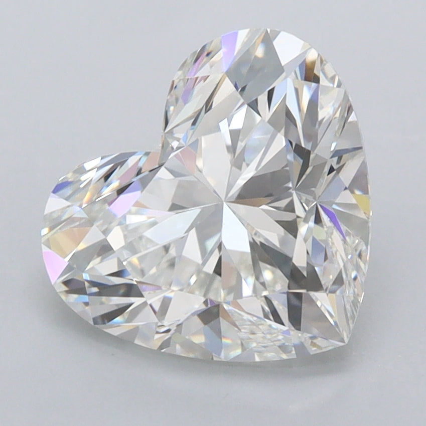 2.87 Carat Heart Shaped, Ideal Cut, F Color, VVS1 Clarity, IGI Certified Lab Grown Diamond