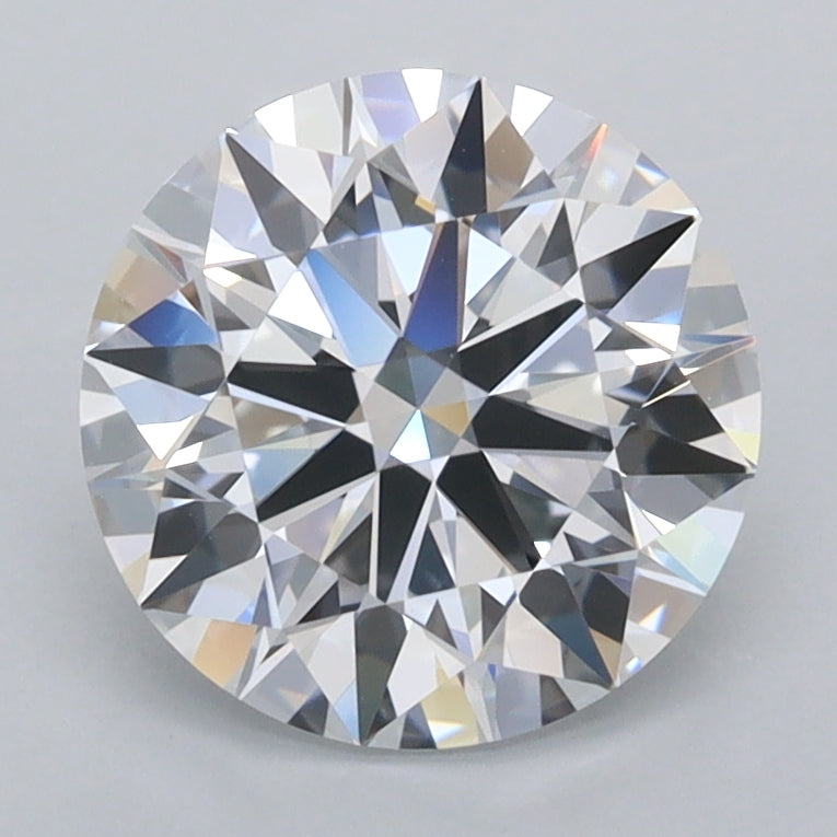 2.22 Carat Round Shaped, Ideal Cut, E Color, FL Clarity, IGI Certified Lab Grown Diamond