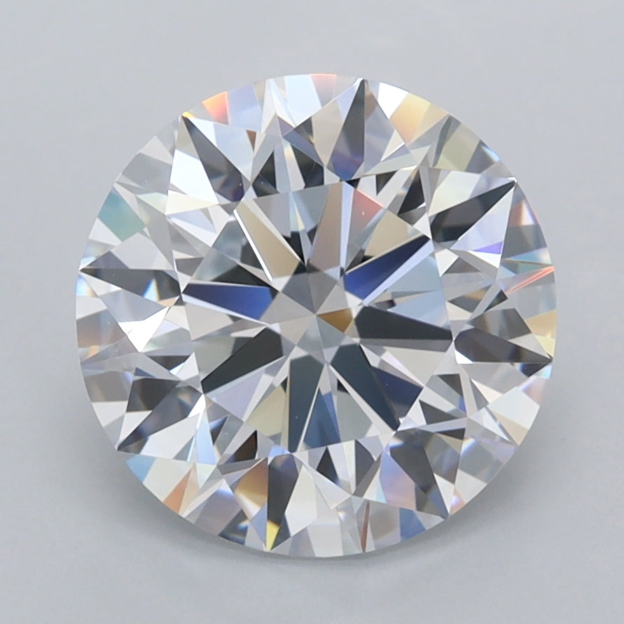 3.08 Carat Round Shaped, Ideal Cut, D Color, FL Clarity, IGI Certified Lab Grown Diamond