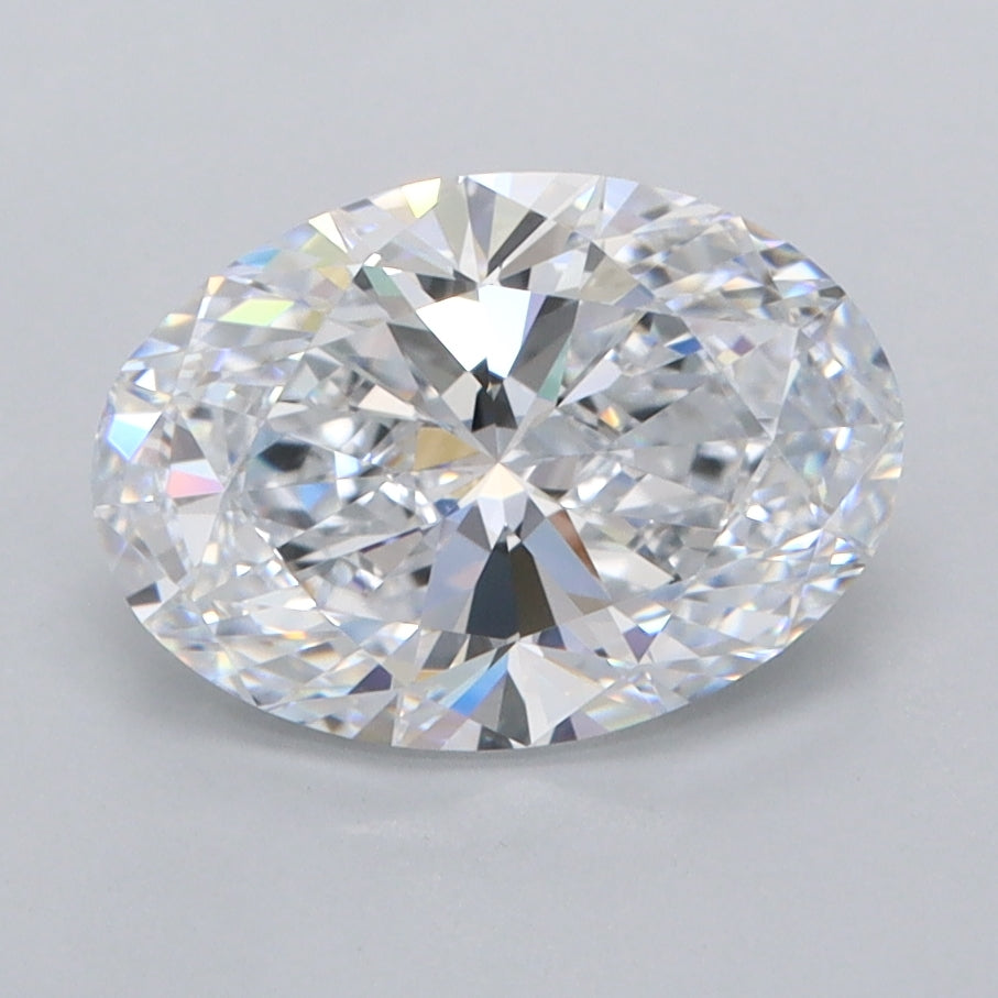 2.01 Carat Oval Shaped, Ideal Cut, D Color, FL Clarity, IGI Certified Lab Grown Diamond