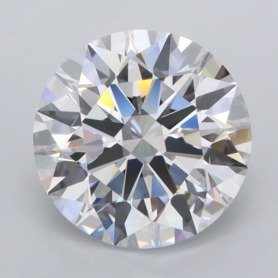 3.37 Carat Round Shaped, Ideal Cut, D Color, FL Clarity, IGI Certified Lab Grown Diamond