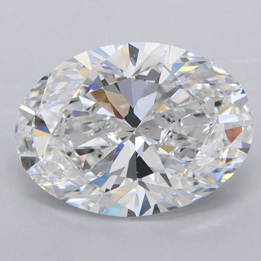 2.93 Carat Oval Shaped, Ideal Cut, D Color, FL Clarity, IGI Certified Lab Grown Diamond
