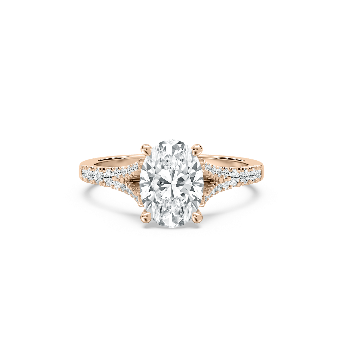 Maris Oval Engagement Ring in Rose Gold