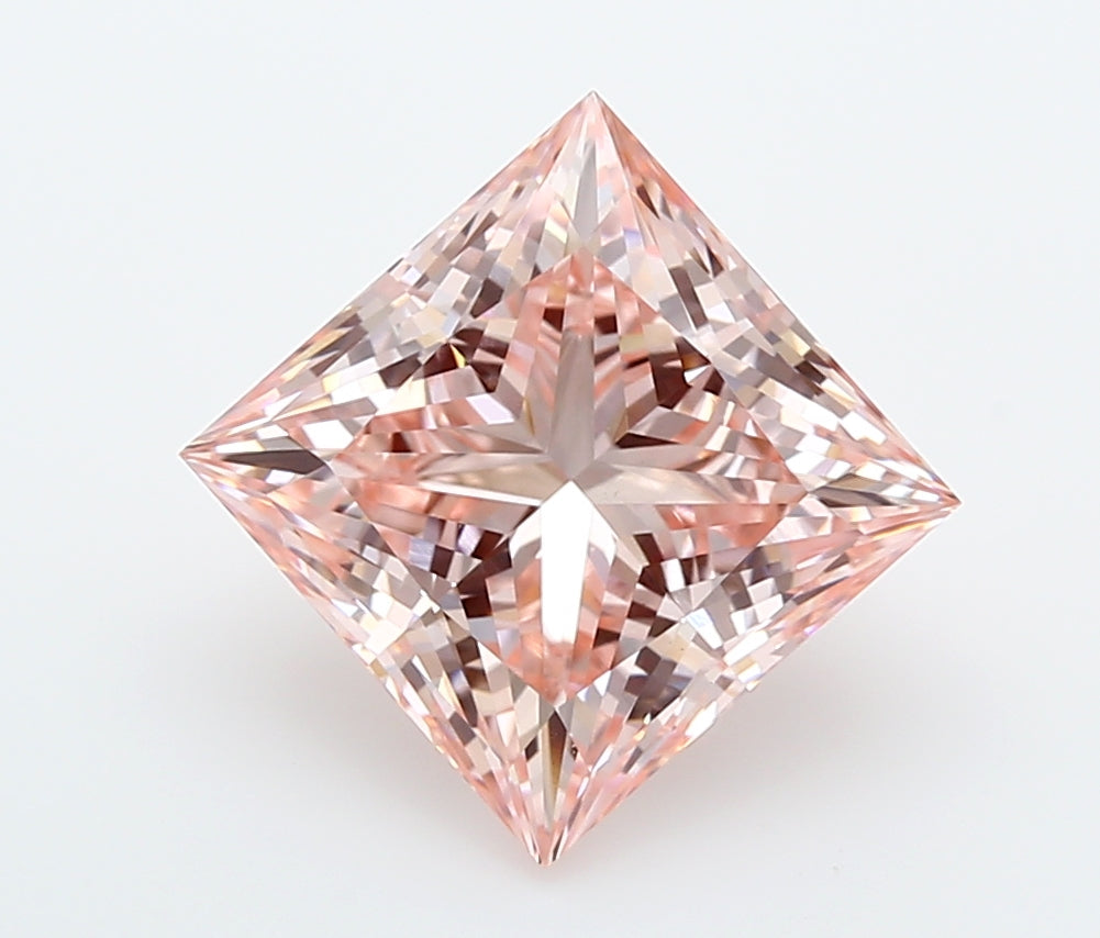4.04 Carat Princess Shaped, Ideal Cut, VVS2 Clarity, IGI Certified Lab Grown Diamond