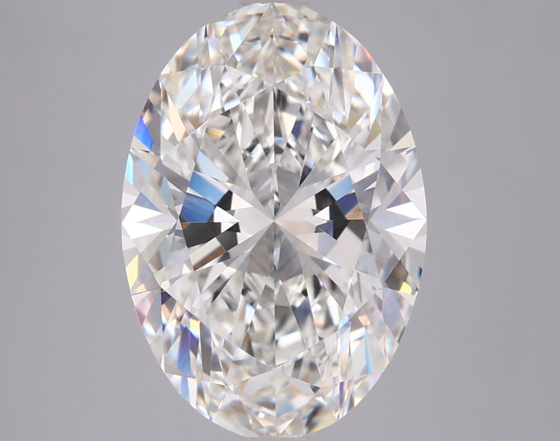 4.06 Carat Oval Shaped, Ideal Cut, F Color, VVS2 Clarity, IGI Certified Lab Grown Diamond
