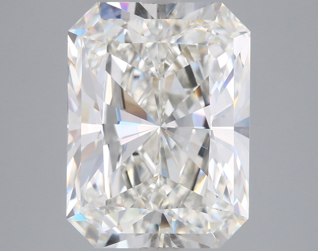 5.02 Carat Radiant Shaped, Ideal Cut, F Color, VVS2 Clarity, IGI Certified Lab Grown Diamond
