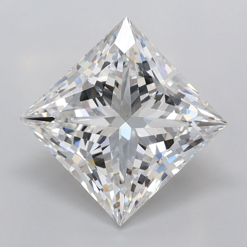 3.04 Carat Princess Shaped, Ideal Cut, F Color, VS1 Clarity, IGI Certified Lab Grown Diamond