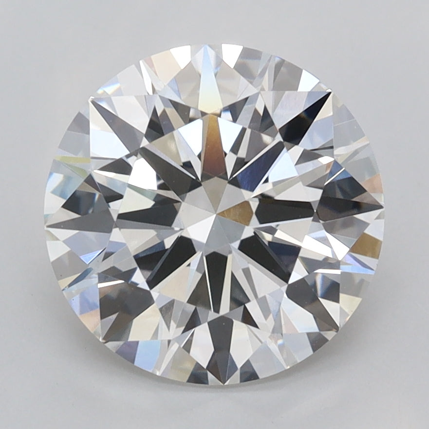 3.03 Carat Round Shaped, Excellent Cut, F Color, VVS2 Clarity, IGI Certified Lab Grown Diamond