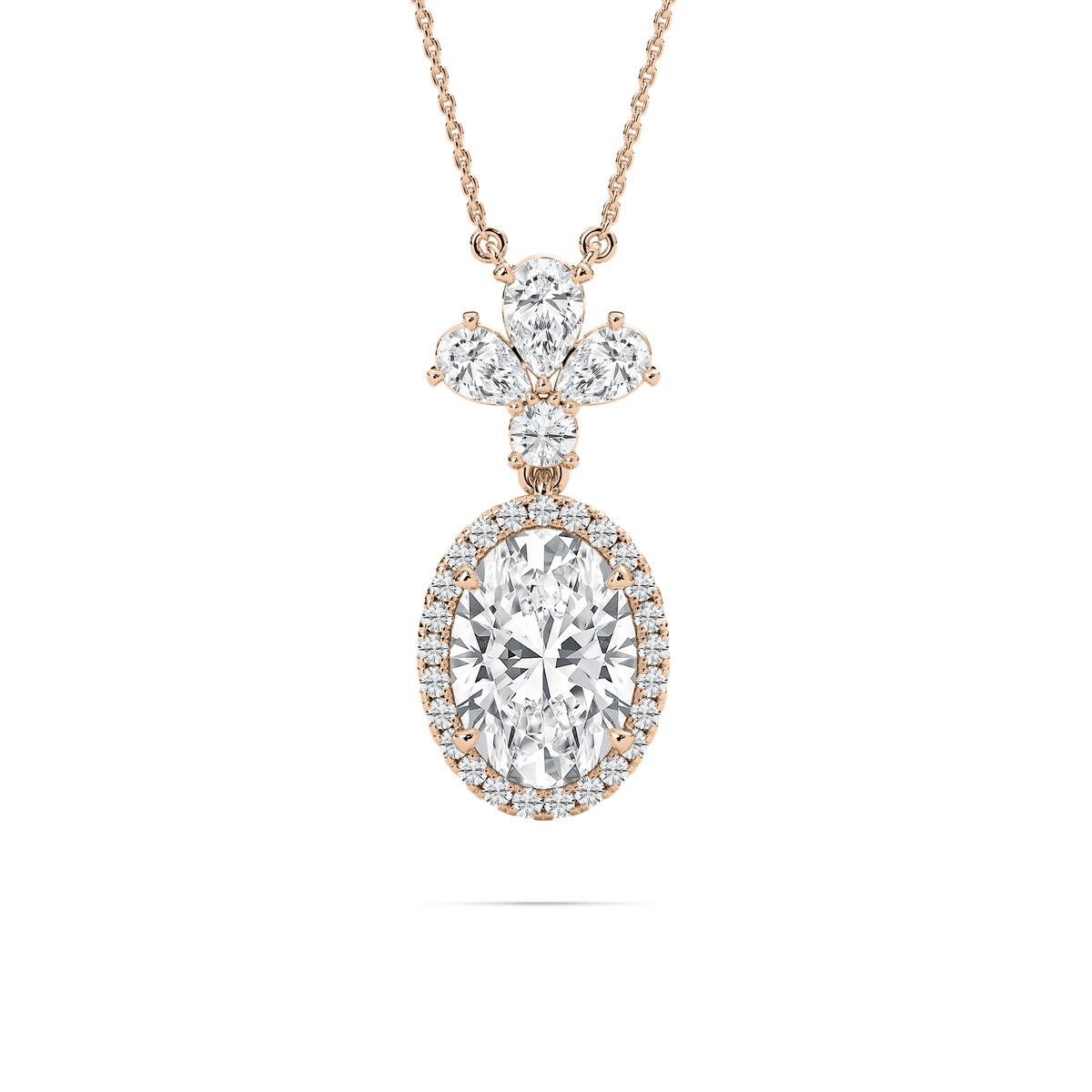 Oval Vintage Necklace in Rose Gold