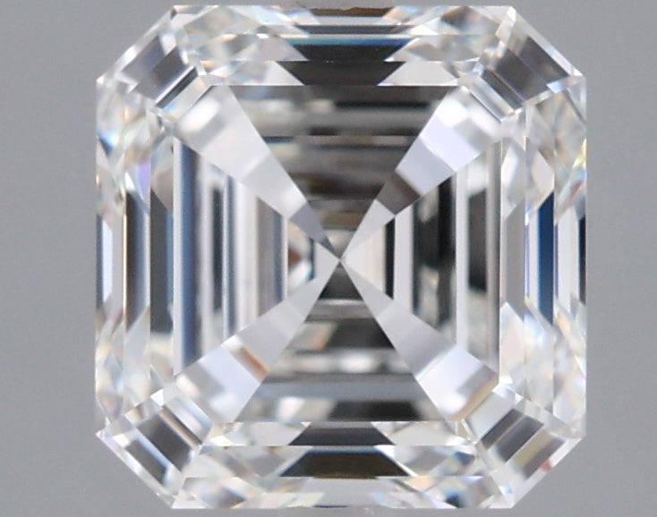 2.38 Carat Asscher Shaped, Ideal Cut, E Color, VVS1 Clarity, IGI Certified Lab Grown Diamond