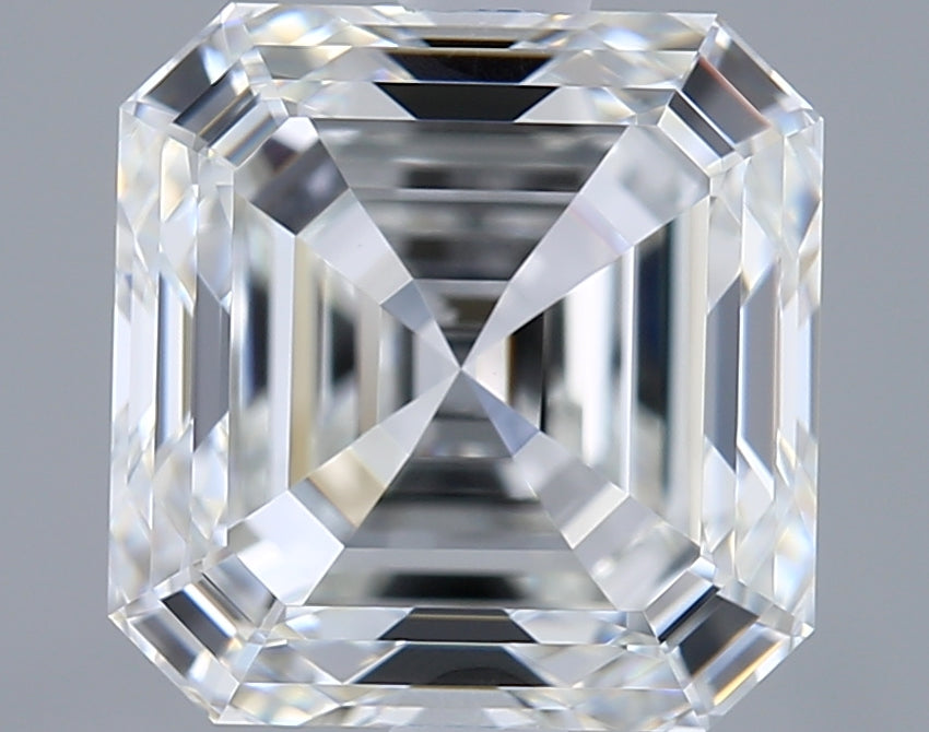 2.37 Carat Asscher Shaped, Ideal Cut, D Color, VVS1 Clarity, IGI Certified Lab Grown Diamond