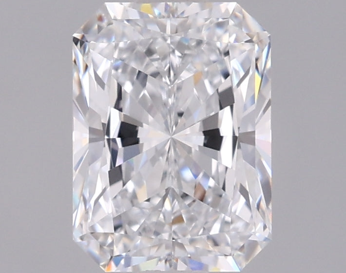 1.54 Carat Radiant Shaped, Ideal Cut, D Color, VVS2 Clarity, IGI Certified Lab Grown Diamond