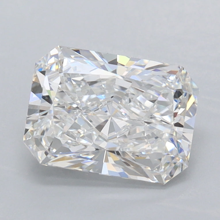 1.48 Carat Radiant Shaped, Ideal Cut, D Color, VVS2 Clarity, IGI Certified Lab Grown Diamond