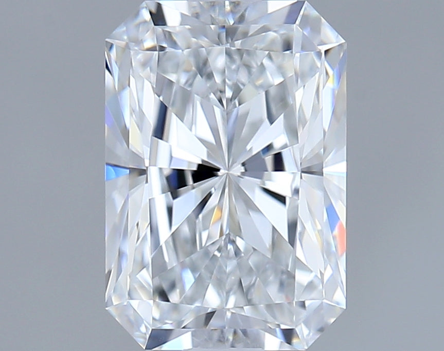 1.60 Carat Radiant Shaped, Ideal Cut, D Color, VVS1 Clarity, IGI Certified Lab Grown Diamond